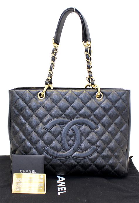 chanel black caviar grand shopping tote gst|CHANEL Caviar Grand Shopping Tote GST Black .